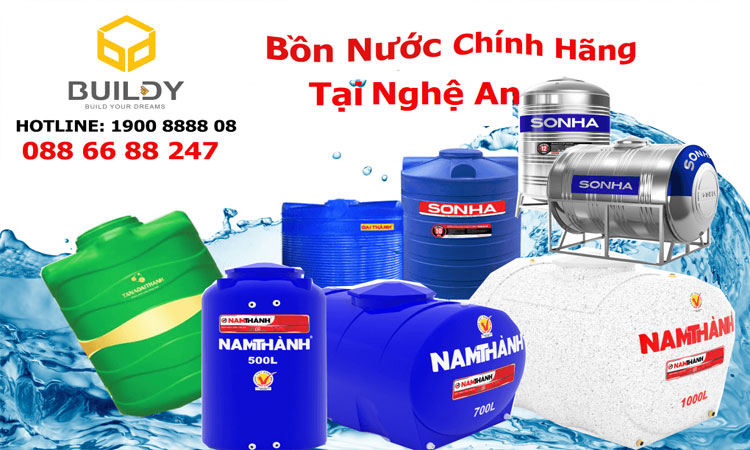 các mức dung tích bồn nước tại nghệ an